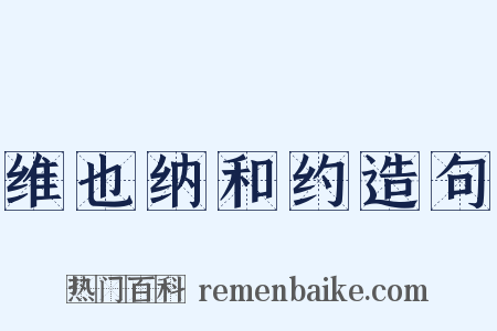 维也纳和约造句是什么意思的图片